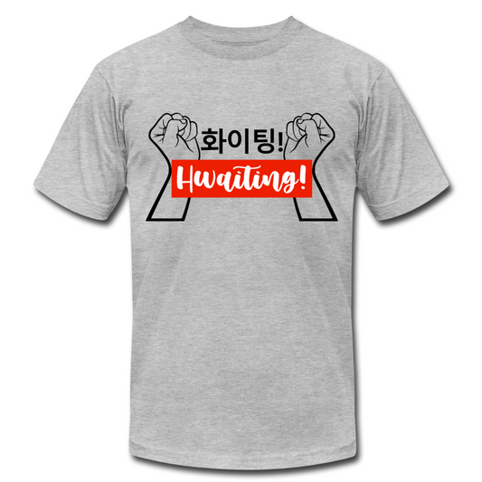 Korean Hangul 화이팅! Hwaiting! Fists- Light Unisex Jersey T-Shirt - Hot Like Kimchi