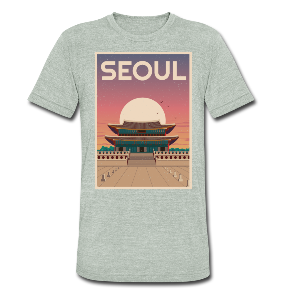 SEOUL Pastel Sky Gyeongbokgung/Gyeongbok Palace- Unisex Tri-Blend T-Shirt - Hot Like Kimchi