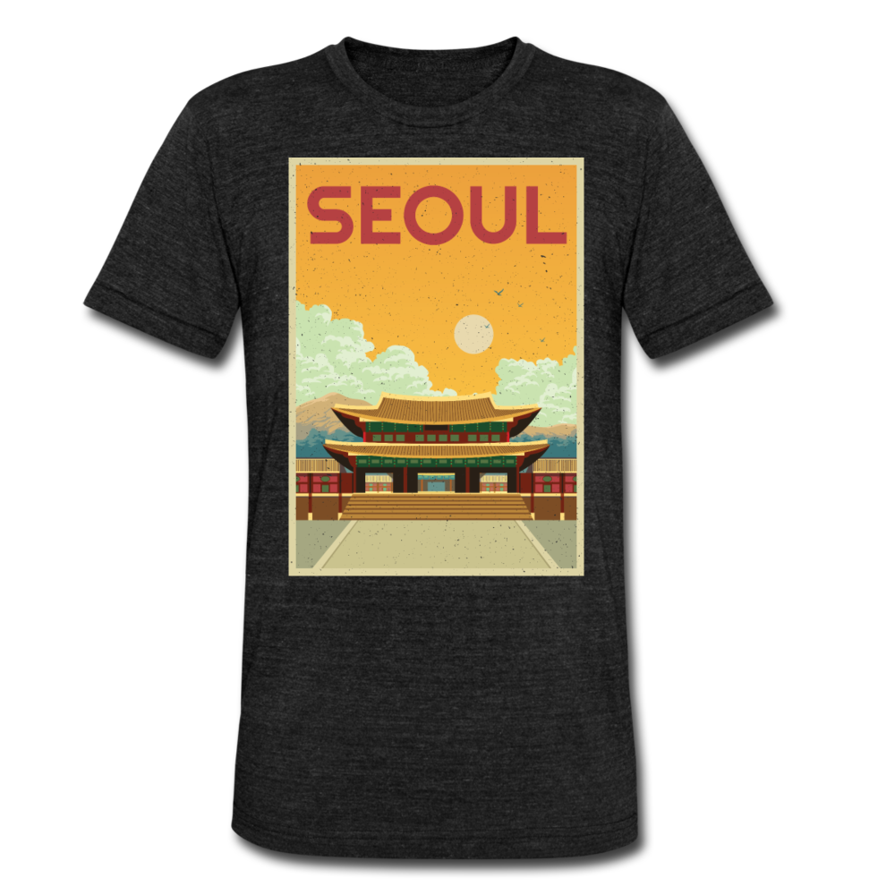 SEOUL Yellow Sky Gyeongbokgung/Gyeongbok Palace- Unisex Tri-Blend T-Shirt - Hot Like Kimchi