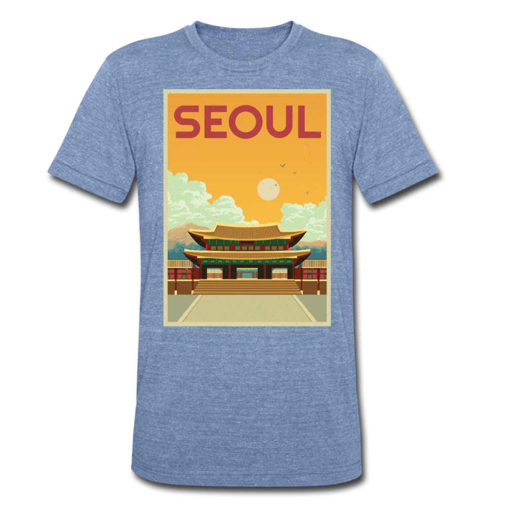 SEOUL Yellow Sky Gyeongbokgung/Gyeongbok Palace- Unisex Tri-Blend T-Shirt - Hot Like Kimchi