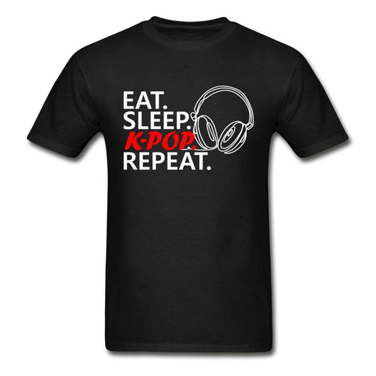 EAT. SLEEP. K-POP. REPEAT.- Dark Unisex Ultra Cotton T-Shirt - Hot Like Kimchi
