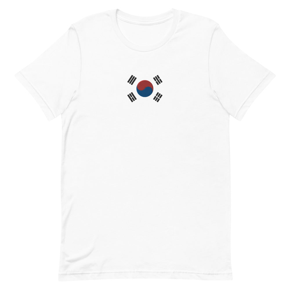 Embroidered South Korean Flag- Unisex T-Shirt