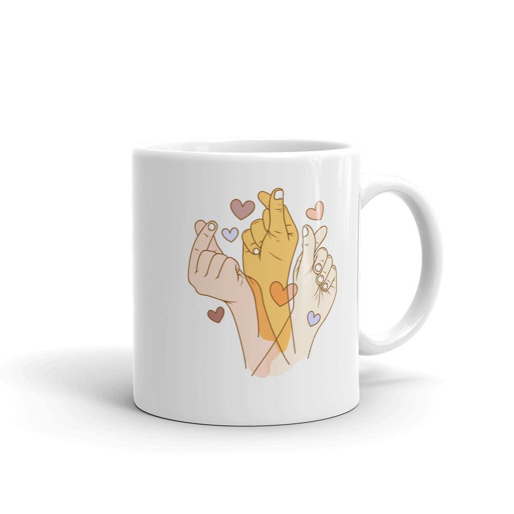 Trio of Finger Hearts Coffee/Tea Mug - Hot Like Kimchi