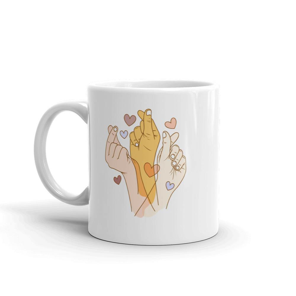 Trio of Finger Hearts Coffee/Tea Mug - Hot Like Kimchi